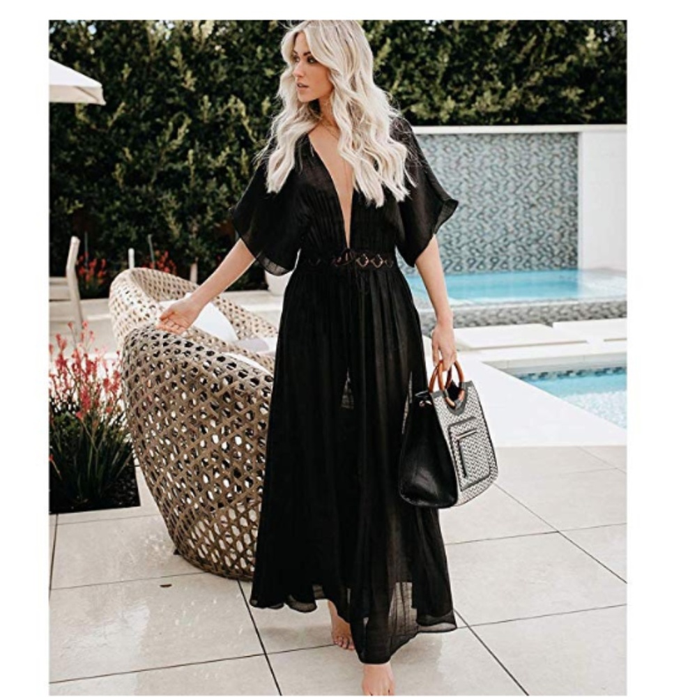 MASON  Tie-Front Maxi Dress